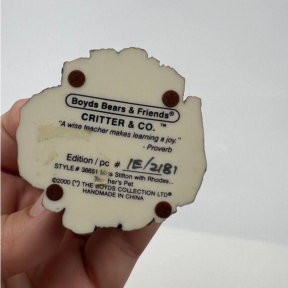 Boyd's Bears & Friends Critter & Co #36651 Wise Teacher Makes Learning Joy Mouse - Picture 9 of 9